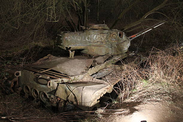 포기됨 빈티지 탱크 - george patton 뉴스 사진 이미지