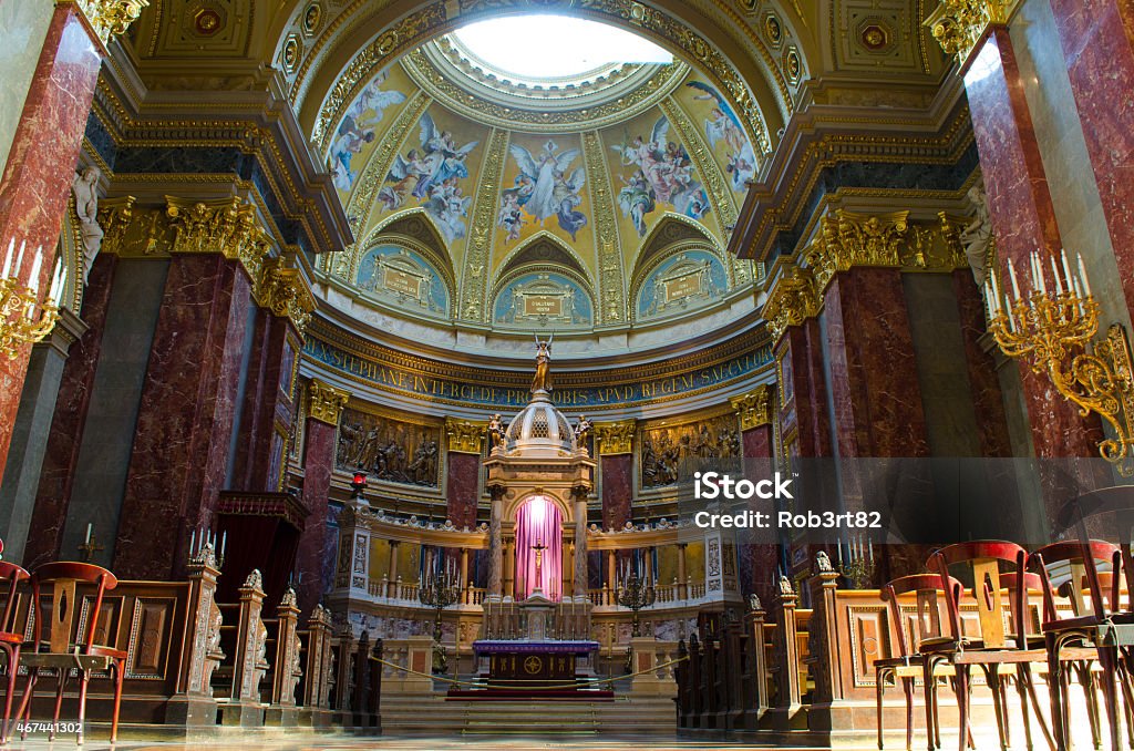 Inside St. Stephen's Basilica in Budapest, Hungary Gábor Király Stock Photo