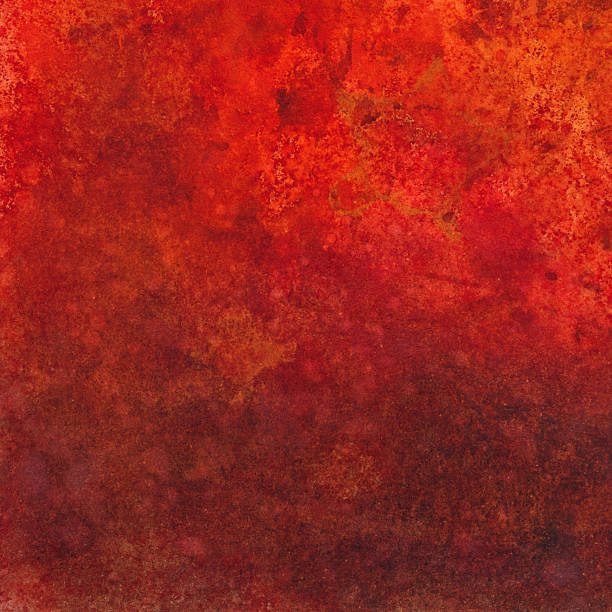 istock Hand painted watercolor in fire red color 467443768