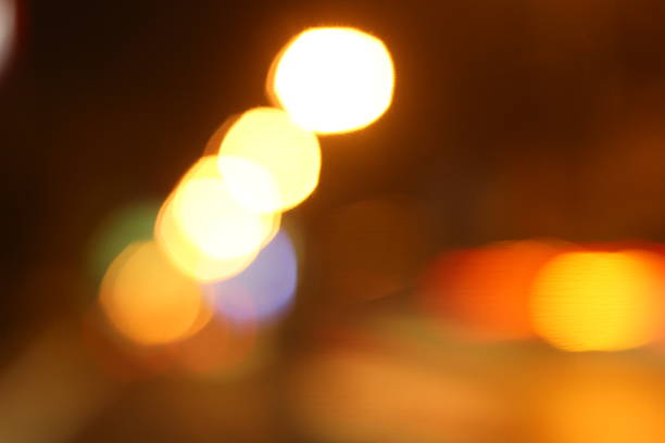 istock Blurred of car in city at night 467444000