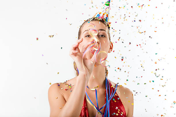 istock Woman celebrating birthday or party 467444569