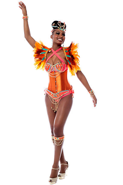 African carnival dancer posing stock photo
