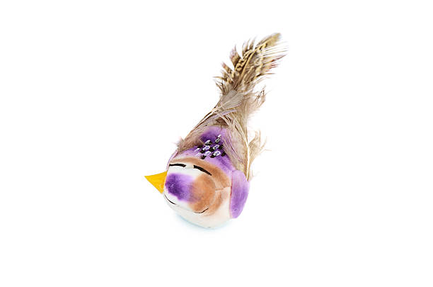 The toy bird isolated on white background