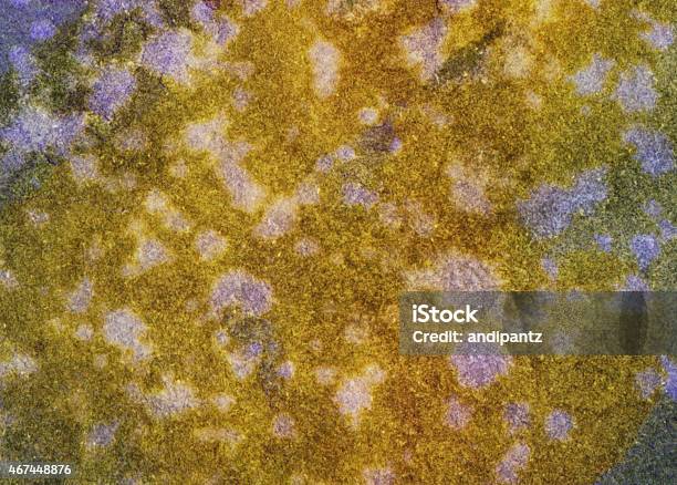 Gold And Lavender Distressed Watercolor Background Stock Photo - Download Image Now - 2015, Abstract, Art