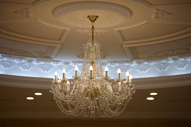 istock beautiful crystal chandelier in a room 467449771