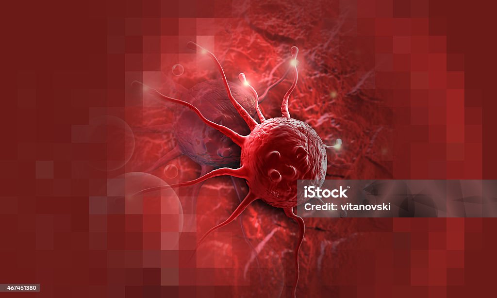 cancer cell cancer cell made in 3d software 2015 Stock Photo