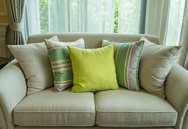 istock green pillows on modern sofa in living room 467451442