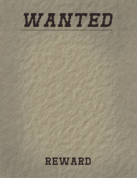 queria papel - wanted poster paper wild west burnt - fotografias e filmes do acervo