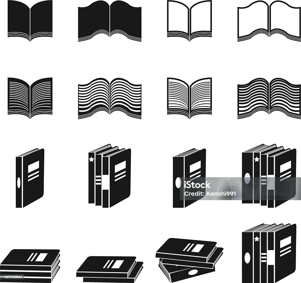 Книга Иконки set - Векторная графика Бумага роялти-фри