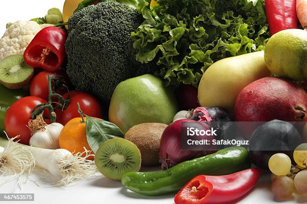 Frutta E Verdura - Fotografie stock e altre immagini di Aglio - Alliacee - Aglio - Alliacee, Alimentazione sana, Ananas