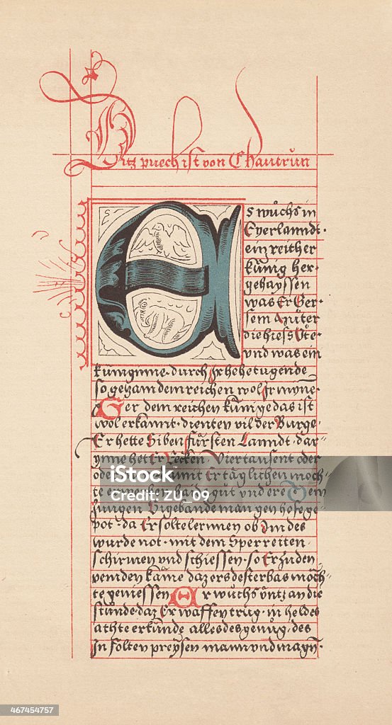 Kudrunlied - Ilustración de stock de Manuscrito libre de derechos