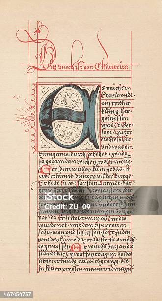 Ilustración de Kudrunlied y más Vectores Libres de Derechos de Manuscrito - Manuscrito, Medieval, Viejo