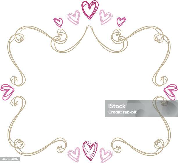 Hearts Pattern Frame Frame With Heart Pattern Stock Illustration - Download Image Now ...