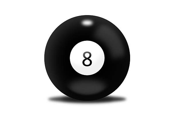 istock Black billiard ball number eight 467455852