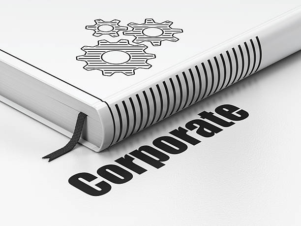 istock Business concept: book Gears, Corporate on white background 467457611