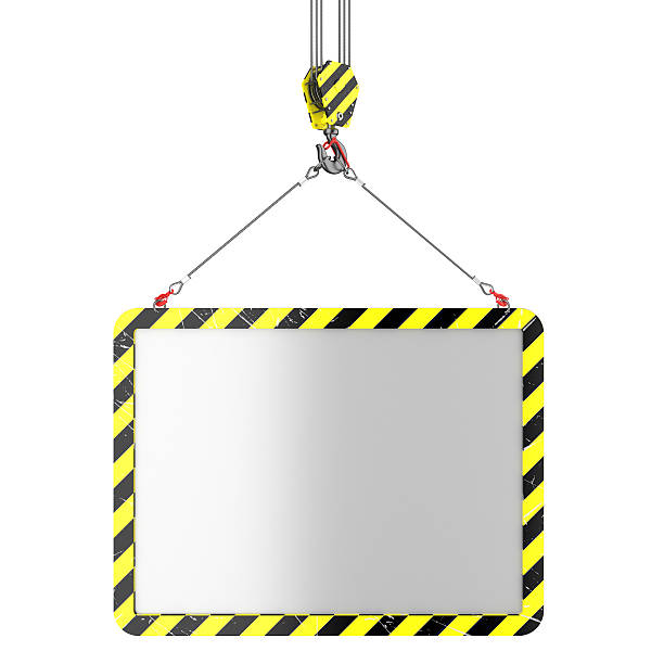 istock Crane hook lifting of placard 467457723