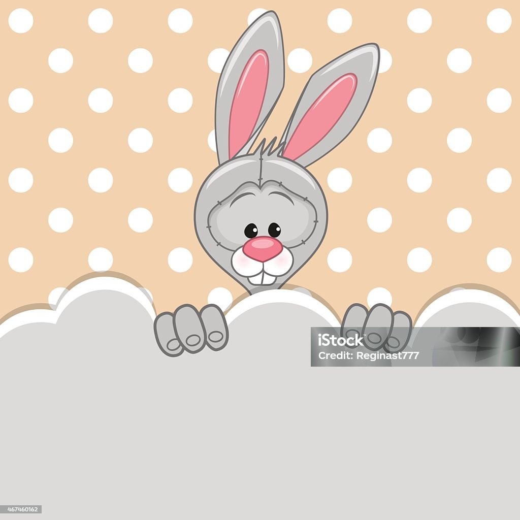 Bunny Bunny peeking out from behind the clouds Baby Rabbit stock vector