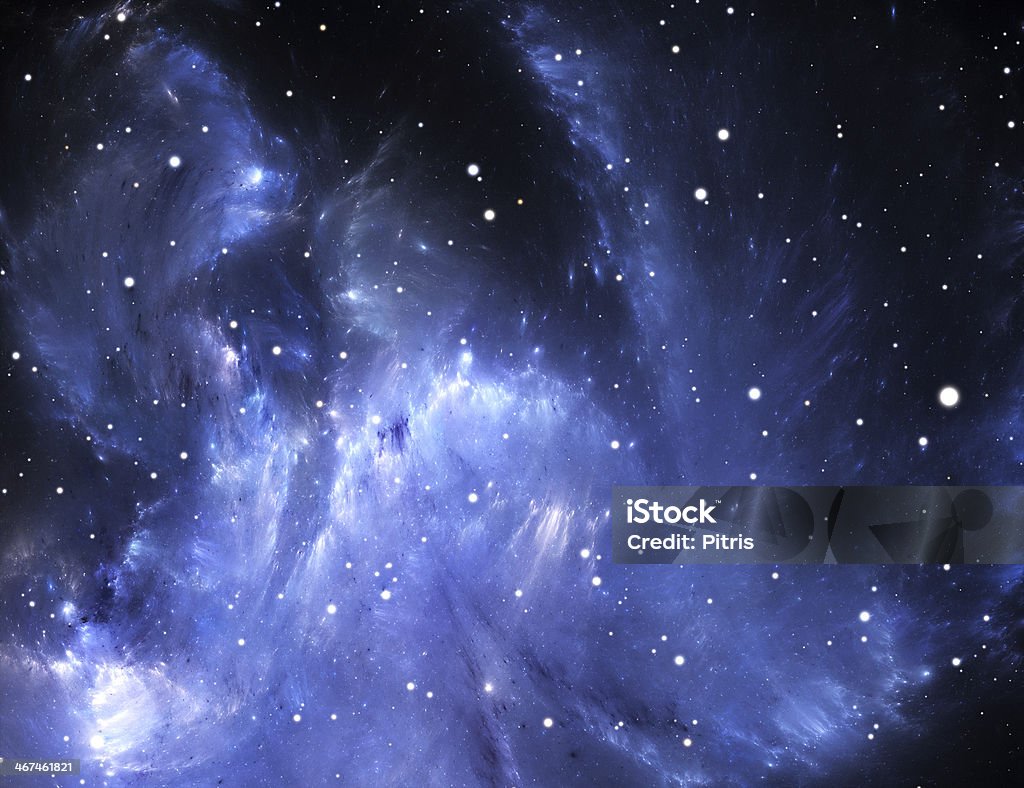 Синий пространства Туманность - Стоковые фото Абстрактный роялти-фри