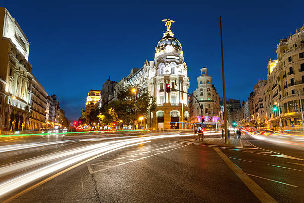 istock Alcala street in Madrid by night 467462301