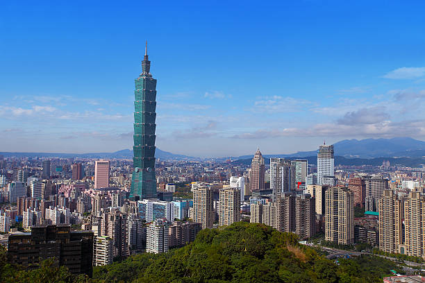 istock Skyline of Xinyi District in downtown Taipei, Taiwan. 467464113