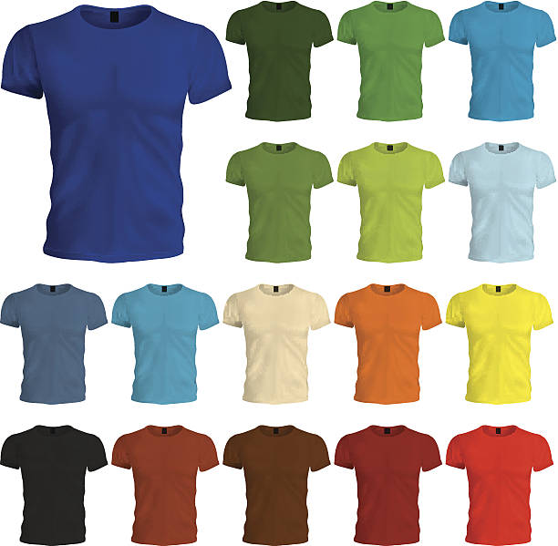 T-shirt koloru szablonu – artystyczna grafika wektorowa