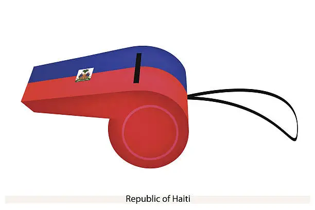 Vector illustration of Whistle of The Republic  Haiti