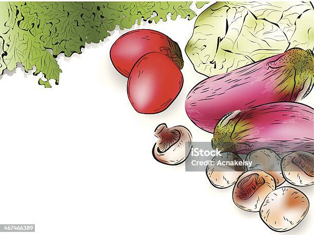 Ilustración de Verduras De Fondo y más Vectores Libres de Derechos de Agricultura - Agricultura, Alimento, Arreglo