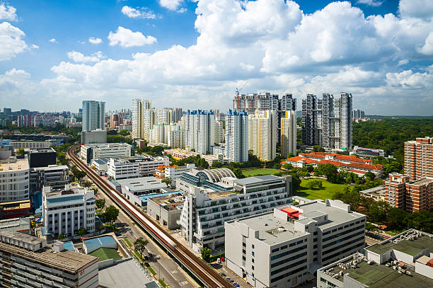 Luftaufnahme der Redhill Wohnen Estate Singapur – Foto