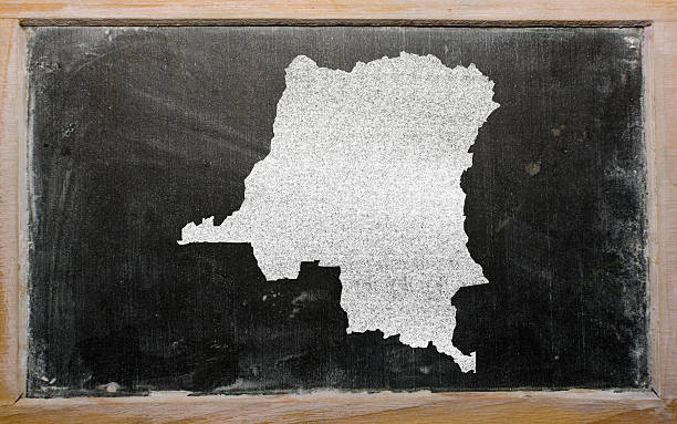 istock outline map of congo on blackboard 467468120