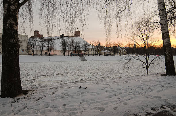istock Winter evening in Vilnius, Lithuania 467468459