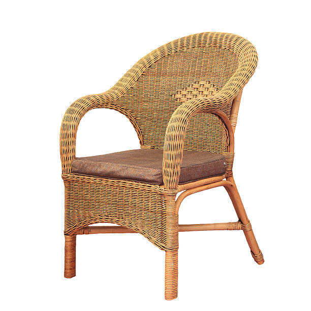 istock Wicker comfortable chair isolated on white background 467468513