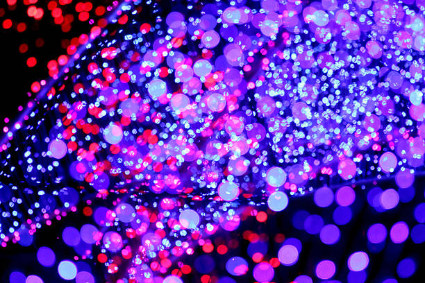 istock Picture blurred with colorful bokeh on black background. 467468933