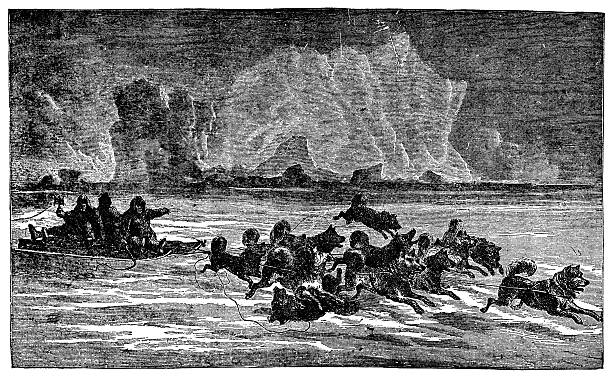 photographed from a book  titled 'The World's Wonders as Seen by the Great Tropical and Polar Explorers' published in London 1883.  Copyright has expired on this artwork. Digitally restored.