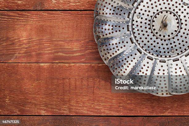 Metal Steamer Basket Stock Photo - Download Image Now - Abstract, Circle, Copy Space