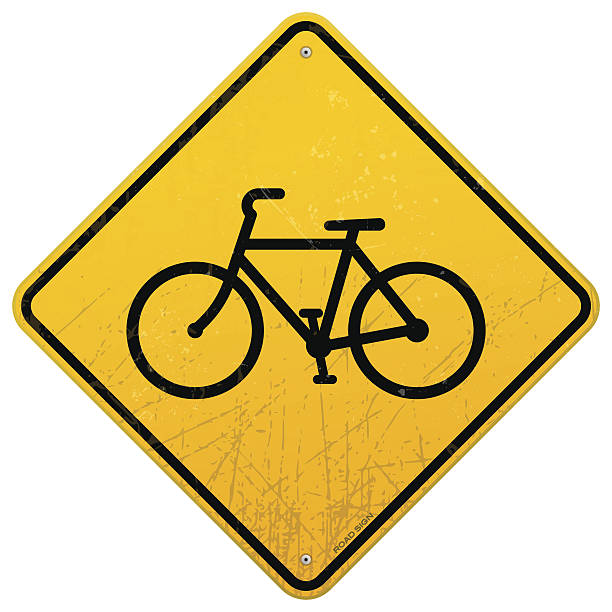 знак на велосипеде - bicycle lane stock illustrations