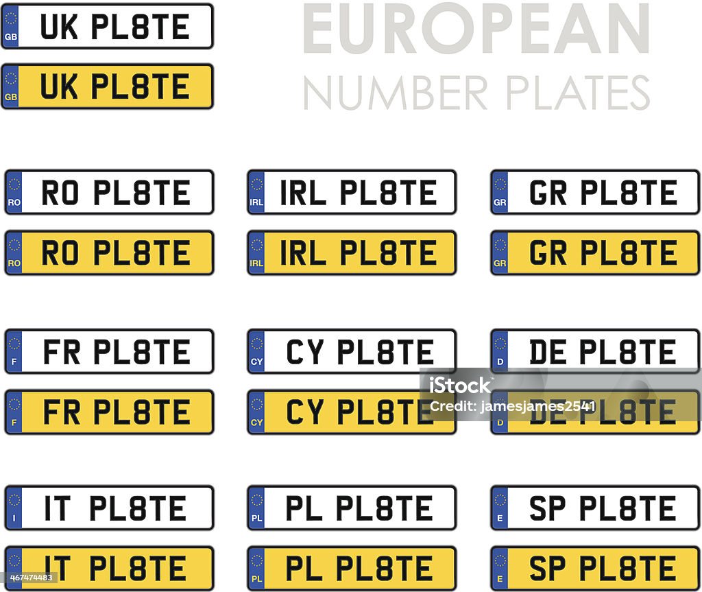 Set Of European Number Plates Stock Illustration Download Image Now set-of-european-number-plates-stock-illustration-download-image-now