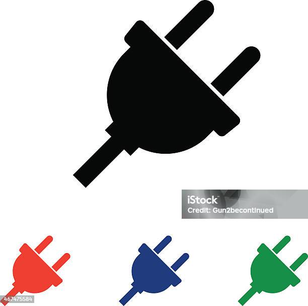 Plug Icon Vector Illustration Stock Illustration - Download Image Now - Electric Plug, Network Connection Plug, Electrical Outlet