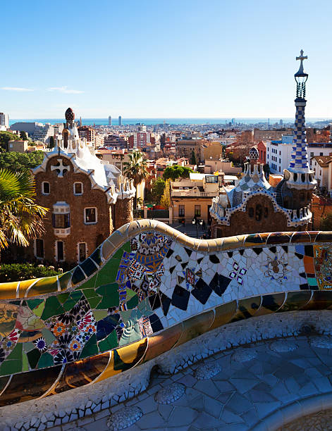 istock View of Park Guell in winter. Barcelona 467477271