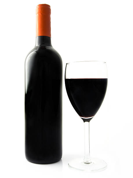 istock Bottle of red wine and a glass 467478241