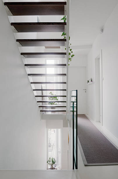 istock house hall stairs and glass balustrade 467478592