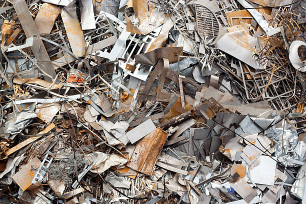 istock Ferrous scrap and mechanisms of various sizes seen from above. 467478888