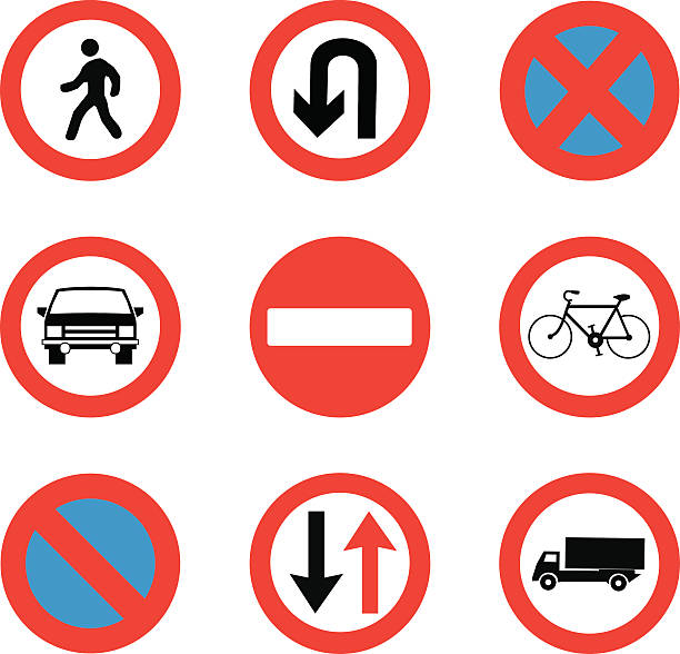 Traffic Signs vector and icon set great for any use. Traffic Signs vector and icon set great for any use. letter u with words stock illustrations