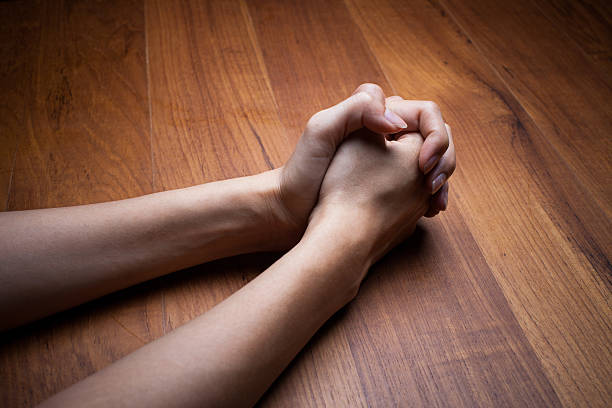 istock Image of praying woman hands 467480546