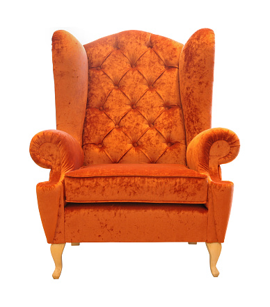 Retro style armchair isolated with clipping path included