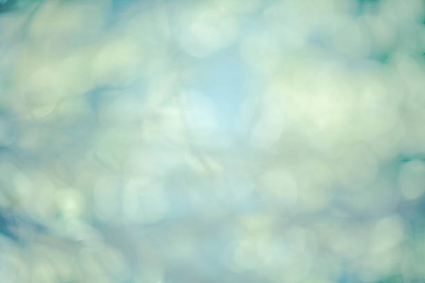 Soft and dreamy abstract bokeh nature background with tones of turquoise blue, green and yellow. spring and summer look and feel to this image. Horizontal composition. Color photograph in high resolution with plenty of room for your copy message.