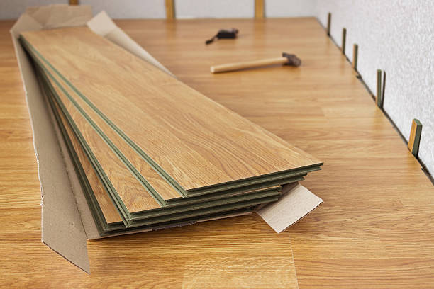 istock Laminated panels color of  wood 467485693