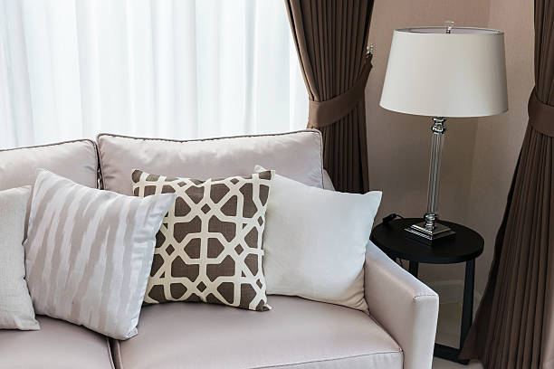 istock modern living room design with sofa and lamp 467486616