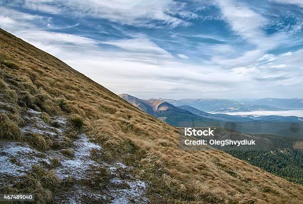 Mountains In The Summer Stock Photo - Download Image Now - 2015, Above, Agricultural Field