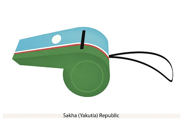 Vector illustration of Beautiful Whistle  The Sakha Republic