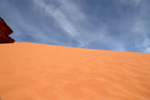 Sand-dunes in Wadi-Rum desert, Jordan, Middle East